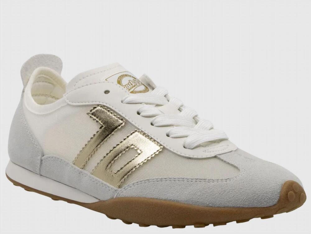 NEW BACK 70 women's paris n26 sneaker in white/gold
